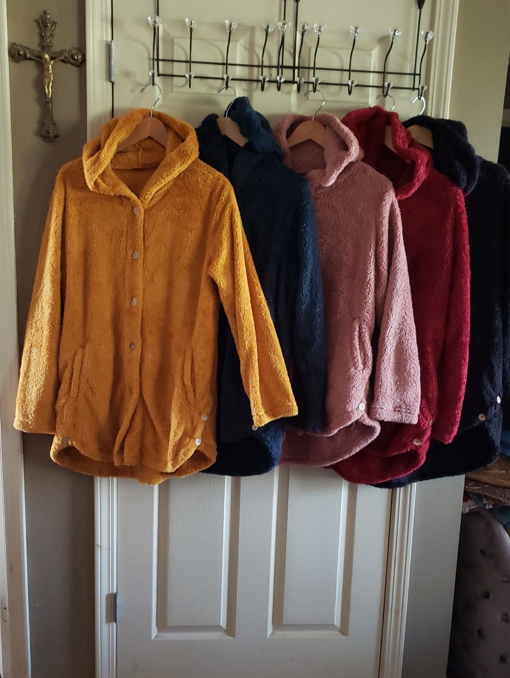 NWOT BUNDLE FIVE (5) Hooded Teddy Faux Fur Sherpa Fleece Winter Button Jacket